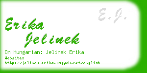 erika jelinek business card